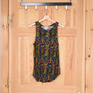 Old Navy Floral High Neck Swing Tank Top Medium